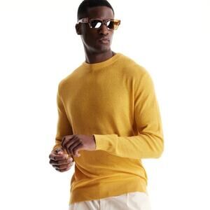Soft Cloth Crewneck Sweater in Birdseye Jersey Honey Gold Men’s size XXL